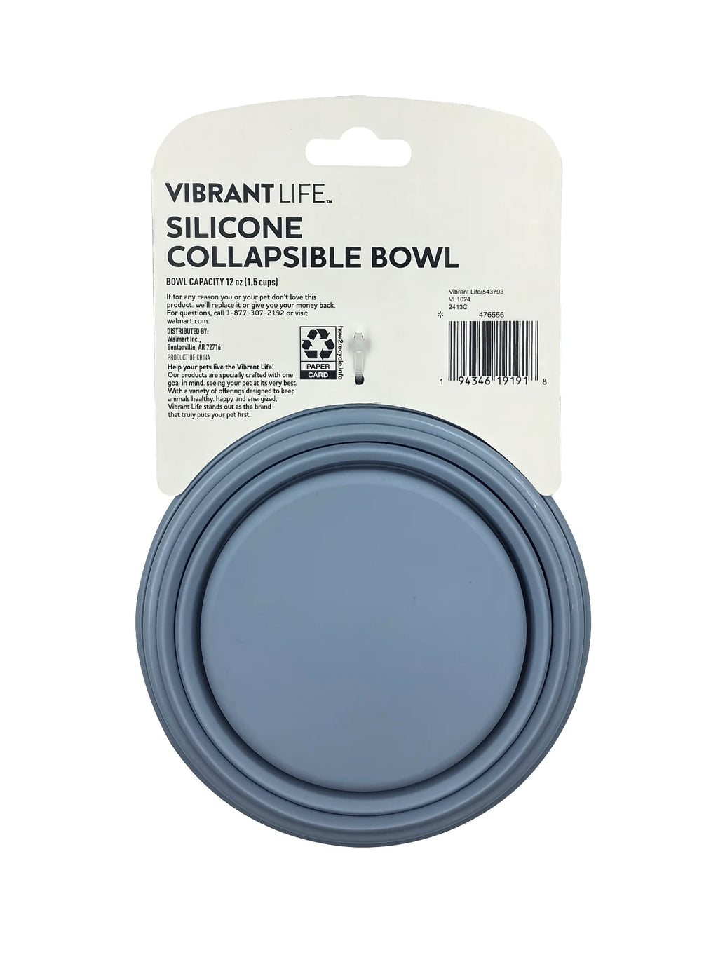 (3 Pack)  Collapsible Silicone Pet Bowl