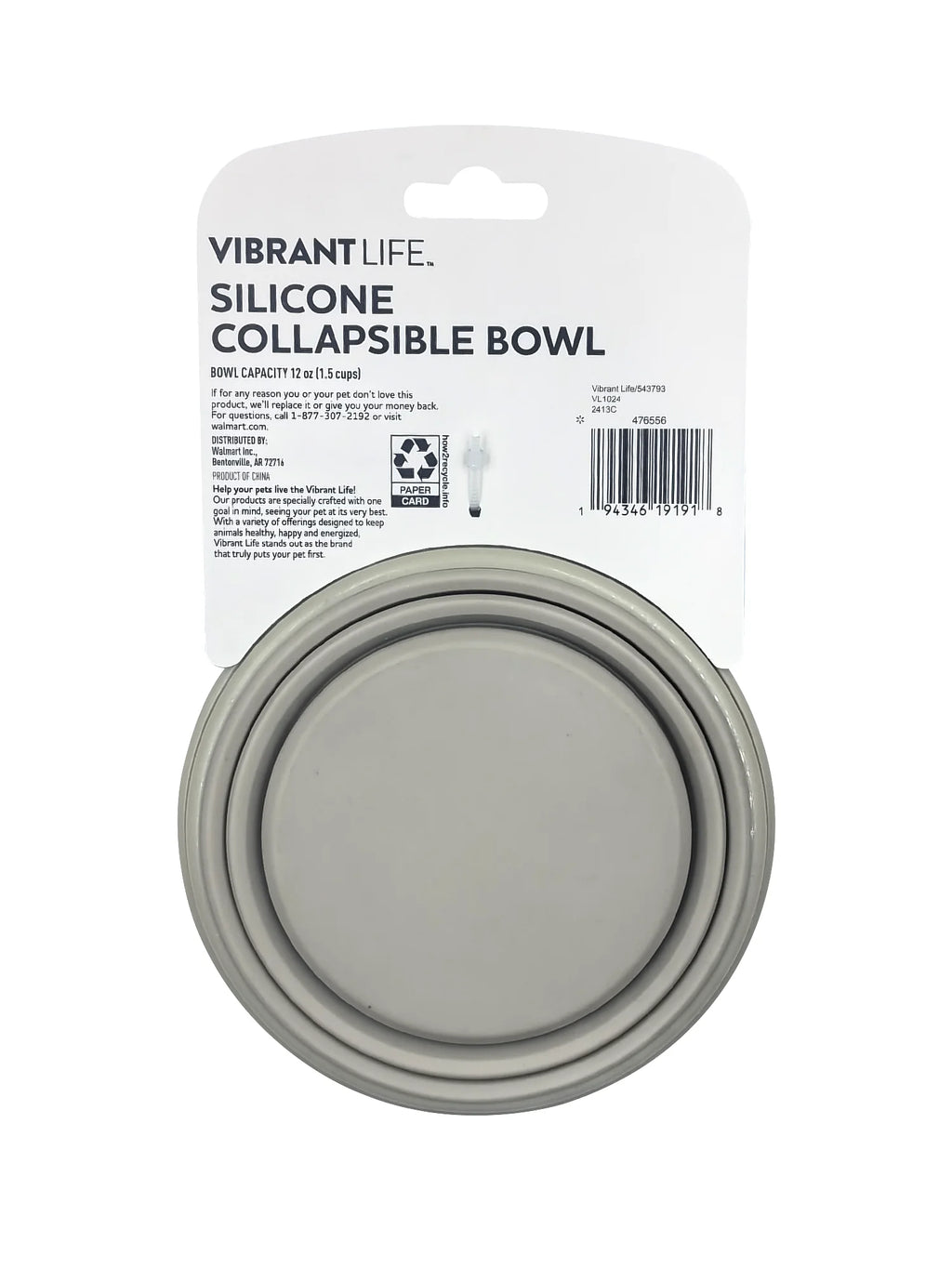 (3 Pack)  Collapsible Silicone Pet Bowl