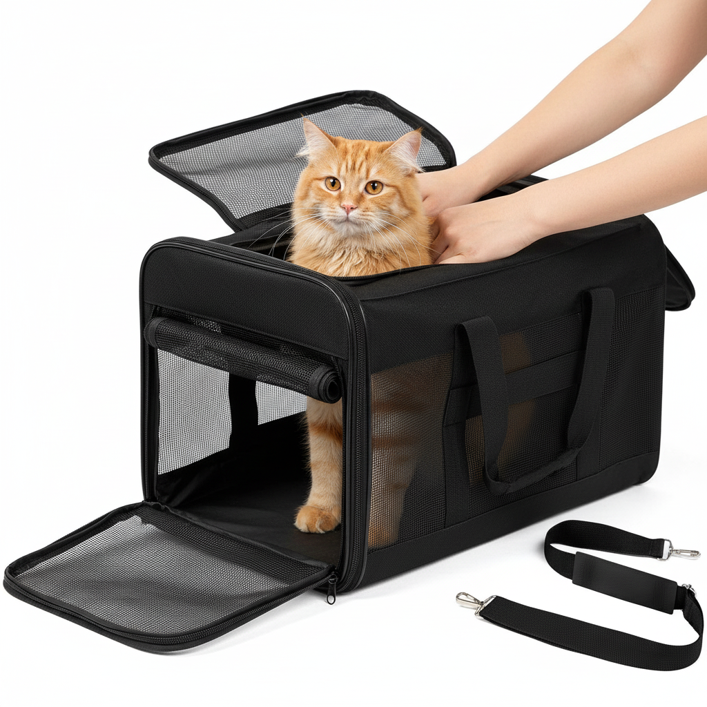 Loading cat through top door